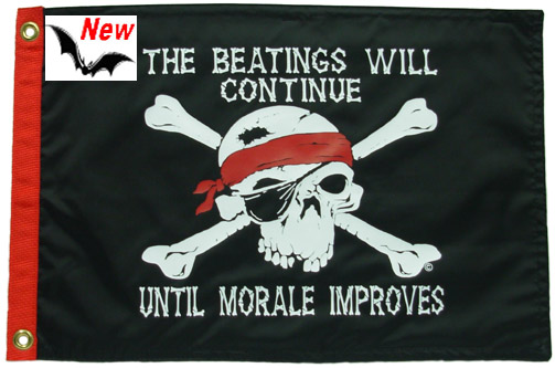 The Beatings Will Continue...12"x18" Flag